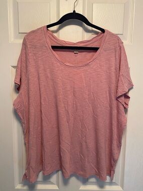 Knox Rose Soft Pink Short Sleeve Top…size 1X